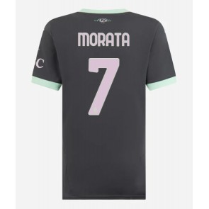 AC Milan Alvaro Morata #7 Dámské Alternativní Dres 2024-25 Krátký Rukáv